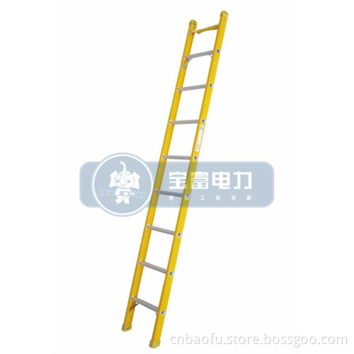 35kv Yellow Fiberglass Straight Ladder